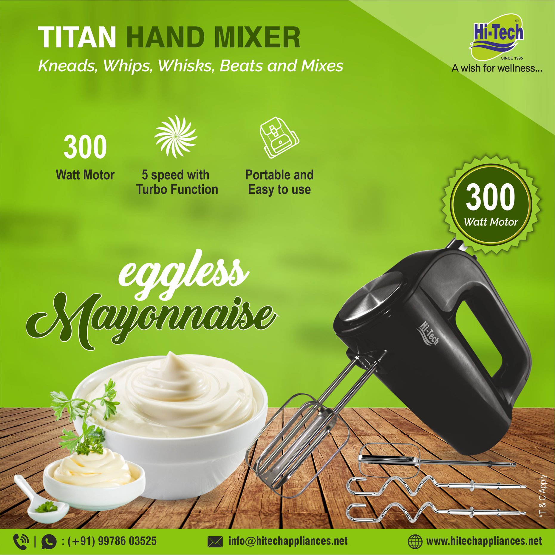 Eggless Homemade Mayonnaise with Hi-Tech Titan hand mixer