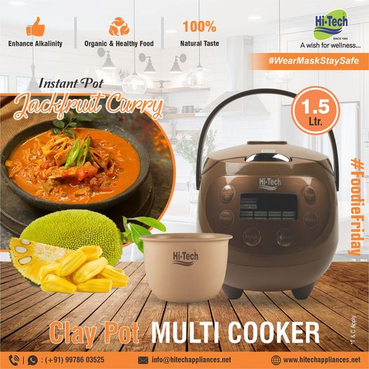 Instant Pot Jackfruit Curry with Hi-Tech Claypo
