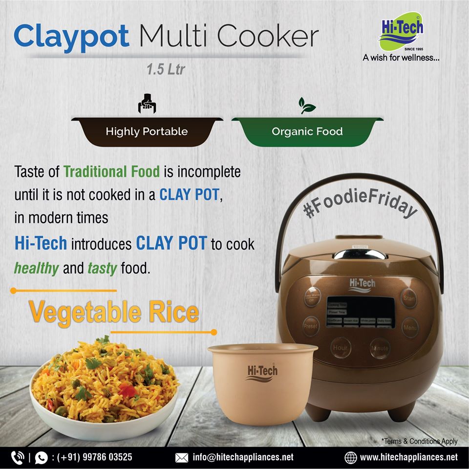 Cooking in clay pot cooker