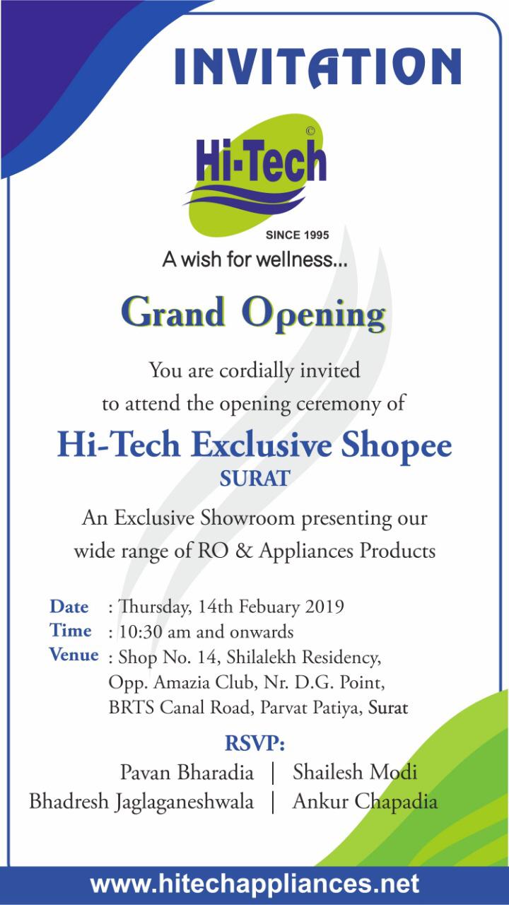 Grand Opening of Hi-Tech Exclusive Shoppe Surat